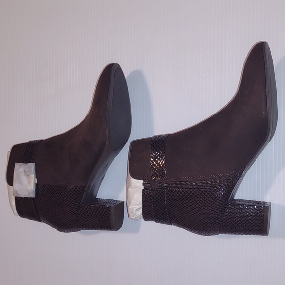 KAREN SCOTT Ivyy Mixed Media Chocolate Booties - Picture 11 of 15